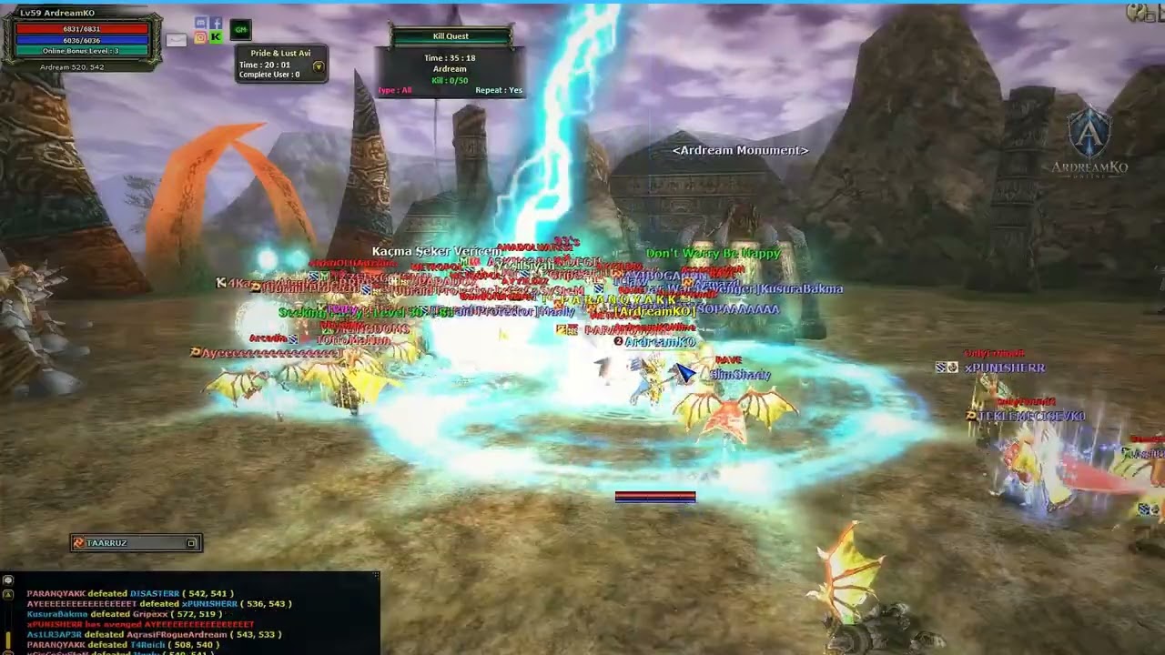 59/1 Ardream PK, ArdreamKo oyun ici PK videosu